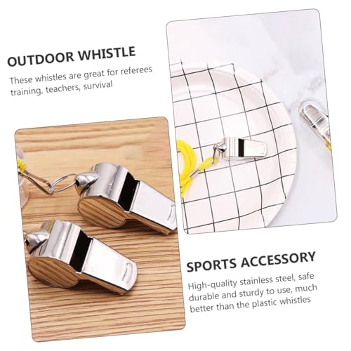 Silbatos deportivos de acero inoxidable 12 piezas miniatura 6