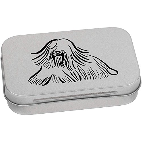 Azeeda 95mm 'Old English Sheepdog' Metal Hinged Tin/Storage Box (TT00013390)