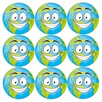 144 Happy Earth Reward Stickers For Children, School Teachers & Parents - Colourful, Easy Peel Stickers With Strong Adhesive Glue [144 30mm Stickers