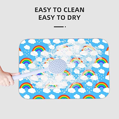Tapis de bain super absorbant à séchage rapide arc-en-ciel - 7