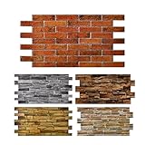 Finecraft Decor 10pcs (53sqft) 3D PVC Wall Panels, Faux Brick Panel, Brick Wall Panels for Interior Decor: Perfect for Kitchen Backsplash Bathrooms, Living Rooms, Offices