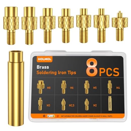 Brass Heat-Set Insert Tips Set