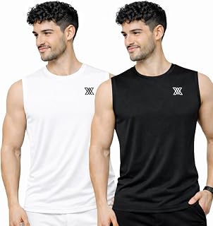 Xaavo Men Sleeveless Shirt – Alpha Series Regular Fit | Gym Training & Everyday Comfort (Pack of 2) Price In India