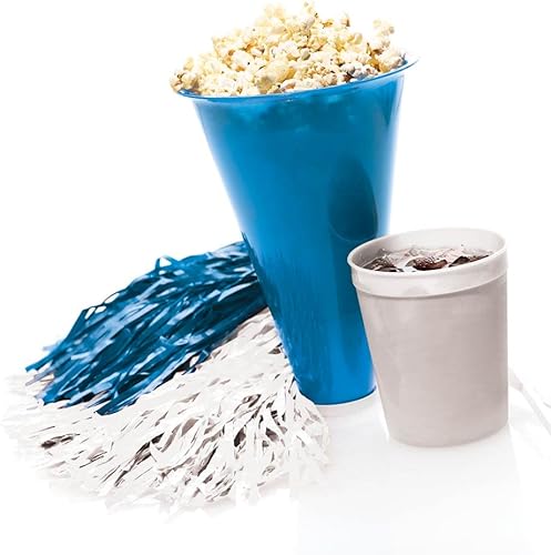 Miniatura 8 de Anderson's Cocteleras de espíritu escolar de un solo color, pompones de animadora, fanáticos de los deportes, fútbol, baloncesto, regreso a casa,