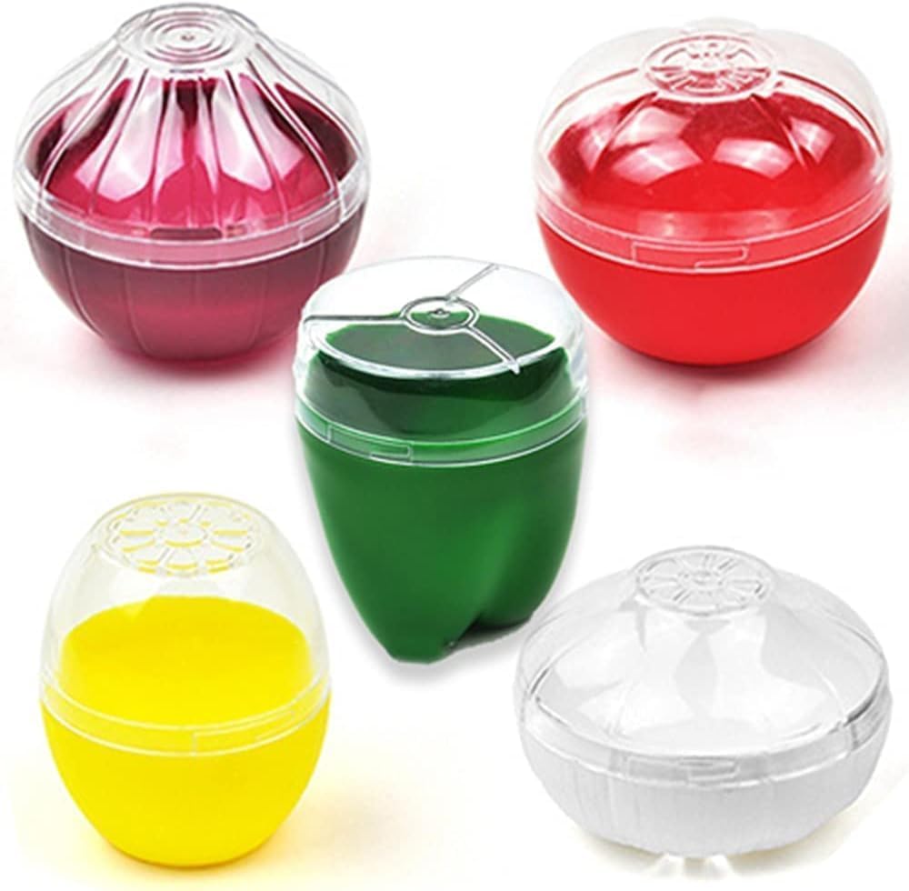 ChicAbode Reusable Fruit and Vegetable Storage Containers, Refrigerator Box Storage Bowls, Saver Holder Keeper for Onion, Green Pepper, Tomato, Lemon and Garlic, Refrigerator Vegetable Crisper 5 Pack