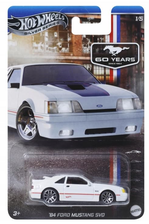 Image of Hot Wheels Silver Series 1:64 84 Ford Mustang SVO for 3 Years & Above 1 /5 (White)