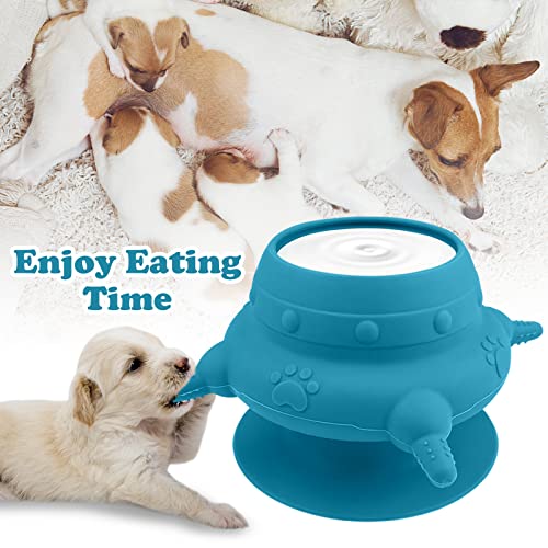 Kddfn Puppy Milk Feeder - Puppy Feeder Pet Self Feeding Device with 4 Nipples for Multiple Puppies Newborn Kitten Bottles Nursing Supplies for Puppy Feeding Station Nursing (Blue) - Image 7