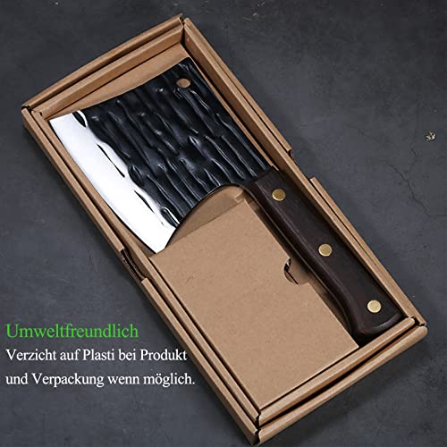 Foto von Omesio Küchenbeil für Knochen Hackbeil Knochenbeil Hackmesser Knochenmesser Knochensäge Kochmesser, Zum Hacken Knochen