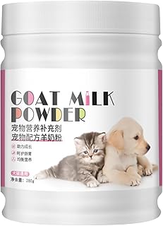 Ziegenmilchpulver | Natürlicher Milchersatz für Katzenwelpen - Nahrungsergänzung Für Fellgesundheit Verdauungsunterstützung Entwöhnung Flüssigkeitsversorgung Säugezeit product image