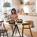 2PCS Silicone Air Fryer Liners for Ninja Double Stack Air Fryer XL Sl400UK, Airfryer Liners Air Fryer Accessories for Ninja Dual Air Fryer AF400UK, AF300UK, AF451UK, Tower T17088 (Black, One Size) - Image 7