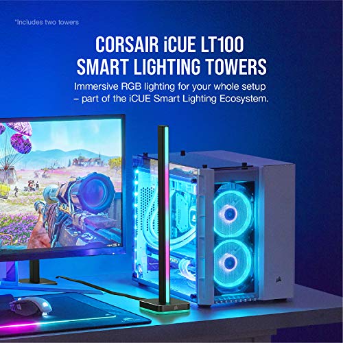 KIT INICIAL DE TORRES DE ILUMINAÇÃO INTELIGENTES CORSAIR iCUE LT100 - CD-9010002-NA