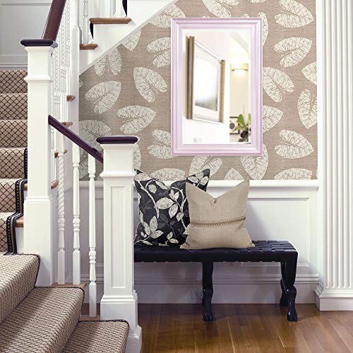 Image of Howard Elliott George Rectangular Glossy Lilac Wall Mirror, Rectangle Hanging Wood Framed Vanity Mirrors for Home Decor, Living Room, Bathroom, Bedroom, or Hallway, 24 x 36 Inch