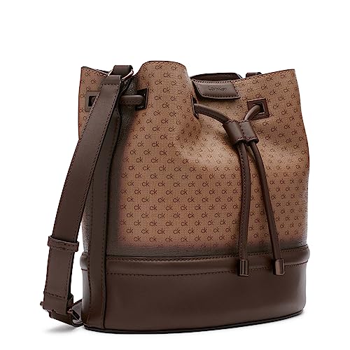 Image of Calvin Klein Women's Ash Crossbody Bag - Vegan Leather, Monogram, 2 Pockets