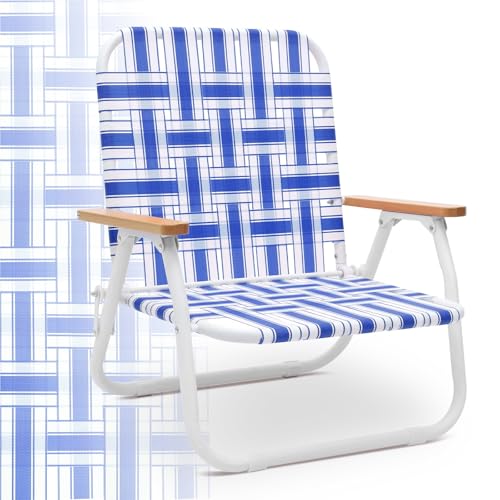 Sekey Camping Chair, Beach Chair for Adults with Highback, Folding Lawn Chair with Webbed Airflow...