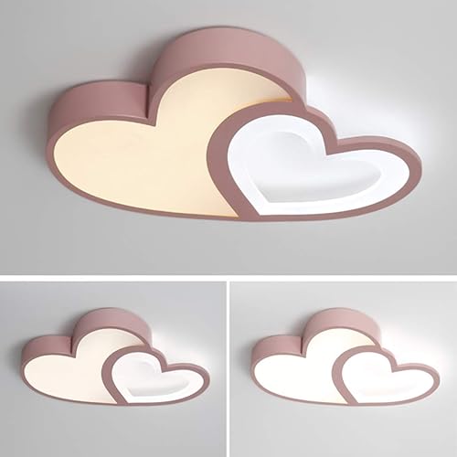 Miniatura 6 de NERDOH Lámpara de techo LED para habitación de niños luces de techo en forma de corazón regulable lámpara de techo acrílica lámpara de araña de