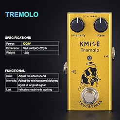 Guitare électrique Tremolo Effect Pedal Mini Single Type DC 9V True Bypass (Tremolo) - Les Beatles, Paul McCartney, John Lennon, RIngo Starr, George Harrison Guitare électrique Tremolo Effect Pedal Mini Single Type DC 9V True Bypass (Tremolo) – Image 5