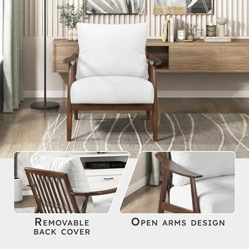 Sillón Moderno Textura Tela Beige miniatura 3