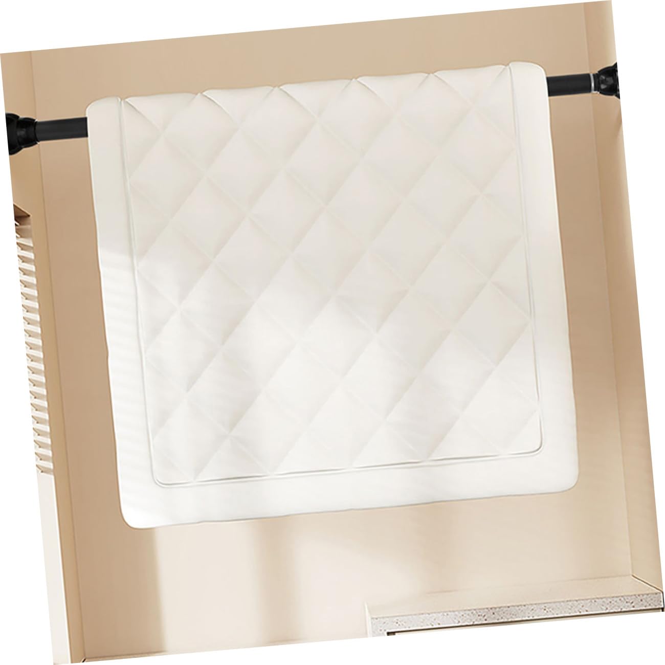 2piezas Barras de Cortina Telescópicas de Acero Inoxidable Instalación sin Taladro para Baño Cocina y Armario