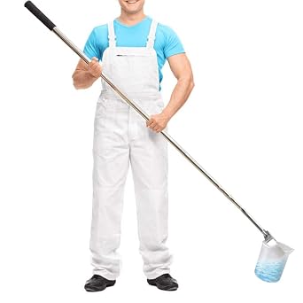 Telescopic Water Sampler Stainless Steel Rod Plastic Ladle 1000ml Pendulum Beaker Sampler Water Sampling Pole Sampler Rod (0.75m-1.8m)