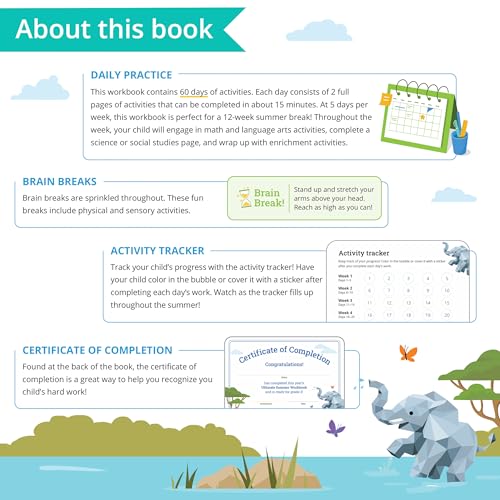 Image of IXL Ultimate Summer 1st to 2nd Grade Workbook, Math, Reading Comprehension, Language Arts, Geography, Science, Social Studies, and Writing Practice for Kids (IXL Ultimate Summer Workbooks)