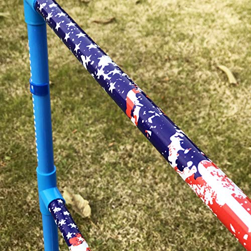 JAPER BEES Strong Ladder Ball Toss for Outdoor Lawn Game with Heavy Duty Pipes and 6 Real Golf Ball Bolas, Fasion Carrying Bag - Thumbnail 3