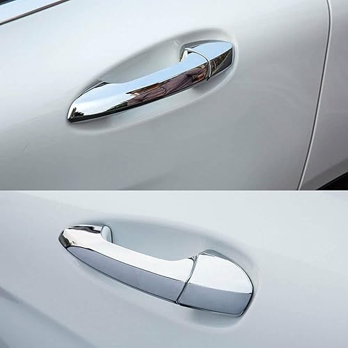 Miniatura 9 de Dreamseek 8 piezas de 4 manijas de puerta compatibles con Mercedes Benz CLA GLK GLA GLE B C E ML Clase X156 W166 W204 W212 W246 Exterior ABS Molding