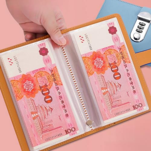 SUSOYAOCHEN Fichário de desafio de 100 envelopes, livro de desafios de poupança com envelopes, envel