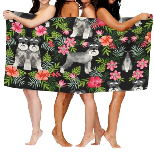 Serviette de bain microfibre schnauzer durable et très absorbante - 8