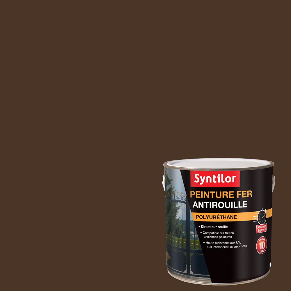 Syntilor - Peinture Fer Ultra Protect Brun Normand Satiné RAL 8014 1,5L