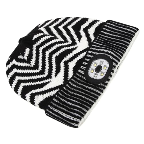 Ipetboom Sombrero Con Luz Gorro Tejido Con Luz Led Sombrero Iluminado Gorro Unisex Con Luz Gorro De Faro Gorros Sombreros De Los Hombres Gorro Led Batería De Botón