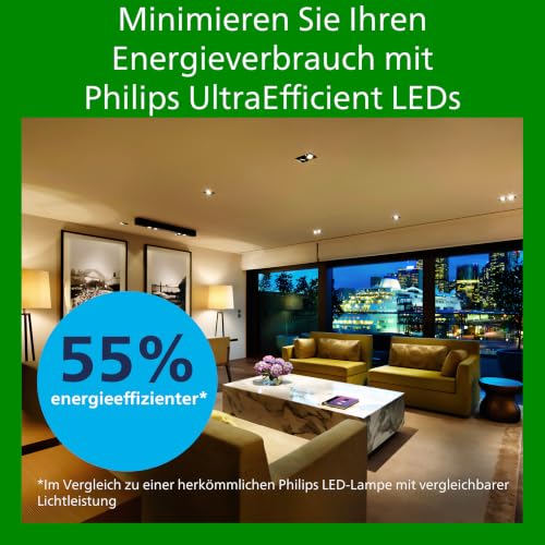 Philips Ultra Efficient – Ultra-energiesparende Lampe, LED-Lichtquelle, GU10, ersetzt 50W, weiß, nicht-dimmbar – Ansicht 4