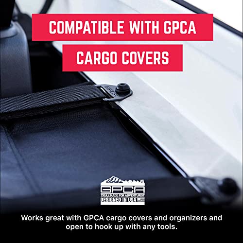 Image of GPCA Tie Down Metal D-Plates /D-Buckles 3mm, Jeep Wrangler JL /JT /JK /TJ | Easy-to-Install Truck Tie Downs, Compatible with Cargo Cover Mounts, Heavy-Duty Jeep Wrangler Accessories (6PC)