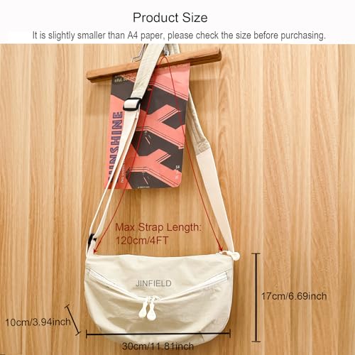 Image of Sling Crossbody Bag Women: Hobo Bag Lady Crescent Bags Nylon Dumpling Purse for Daily Travel Hiking Park