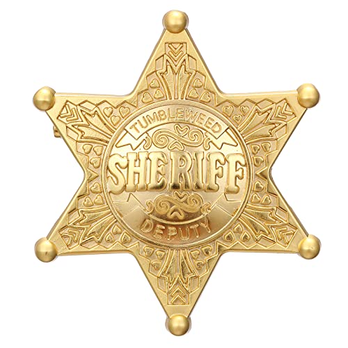 Western Cowboy Deputy Sheriff Badges Pin Brooch 2",Carnival Party Play Props Prizes Gifts for Teens Adults,Halloween Masquerade Old Costume Holster Medals Decorative Ornaments