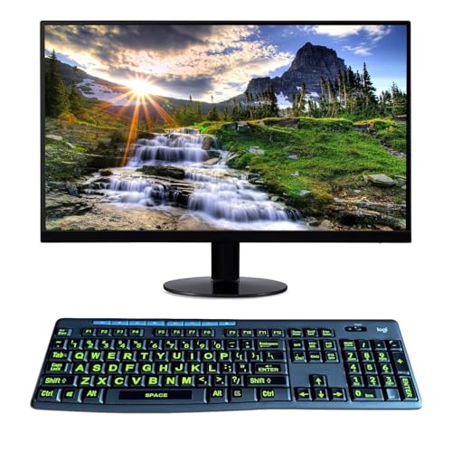 2 pack pegatinas para teclado en inglés con letras grandes miniatura 7