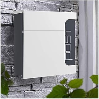 mailboxes for House Outdoor Wall Mount Locking Mailbox ｜ Modern Rust and Weather Proof Outside Mailboxes Metal Post Box with 2 Keys for Outside Walls/Gates/Garages