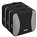 Gonex Packing Cubes 3 Set Travel Luggage Packing Organizers Pouches(Black)