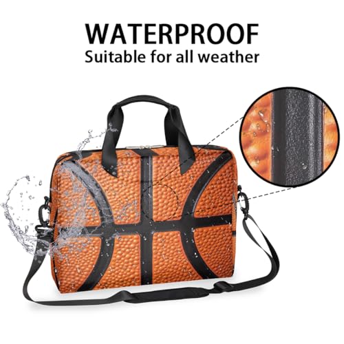 Maletín para portátil 16 pulgadas con diseño de textura de baloncesto miniatura 3