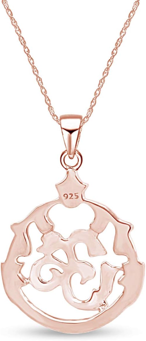 Jewel Zone US OM, OHM, AUM Symbol Pendant Necklace 14k Gold Over Sterling Silver - Image 3