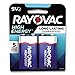Rayovac A16042K HIGH ENERGY PREMIUM ALKALINE 9V BATTERIES, 2/PACK