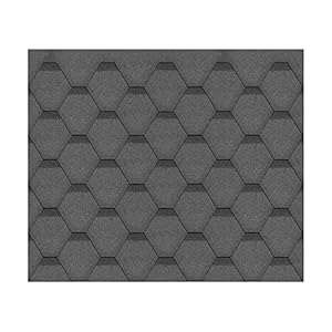 TIMBELA Bitumen shingles set, zeshoekige rok, bitumen dakbedekking M331 voor tuinhuis
