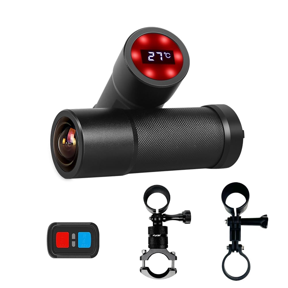 VSYSTO Fahrrad Kamera 2K Ultra High Resolution 170° Weitwinkel WDR Helm Dashcam Wasserdicht Motorrad Aktionskamera G-Sensor