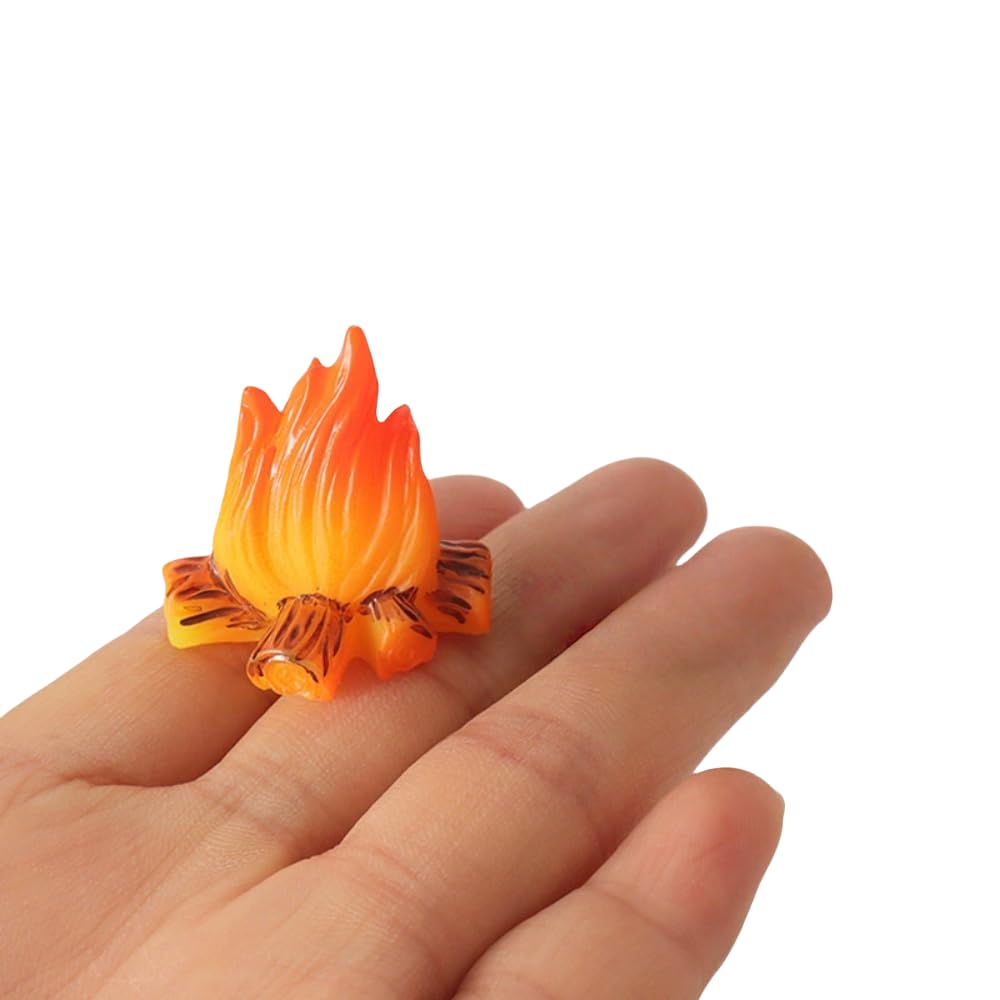 20pcs Miniature Campfire Fire Ornament Fake Realistic Mini Fire Model Handicraft for Dollhouses Bonfire DecorationDIYHouseDecoration Mini HouseAccessories forParties Gardens and CreativeDisplays (20) - Image 2