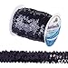 OLYCRAFT 10M Adorno de Lentejuelas Elásticas Adorno de Lentejuelas Elásticas Metálicas Adorno de Cinta de Paillette de Tela de 3 Filas para Adornos de Vestido Y Diadema - Negro