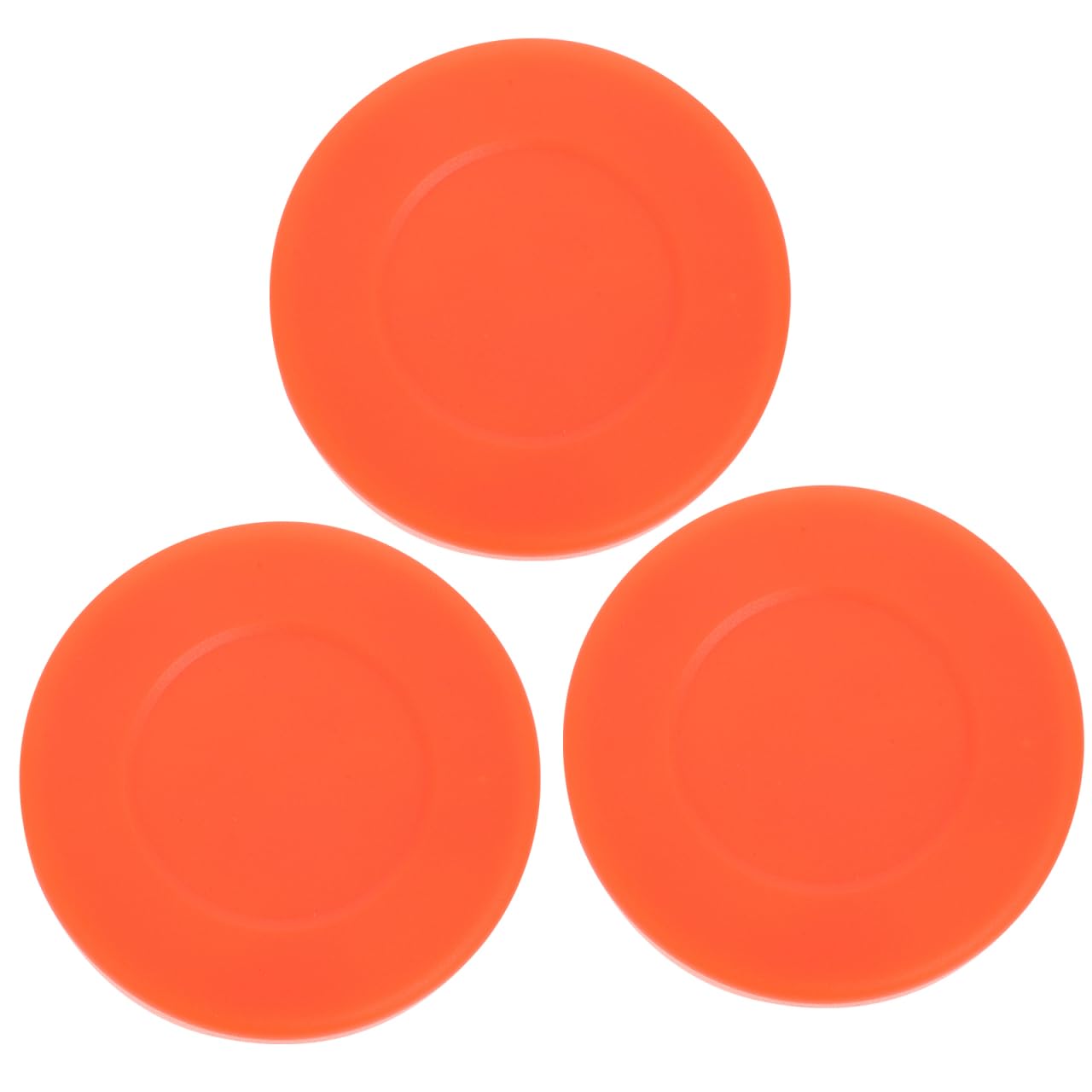 VANZACK Hockey Pucks - Set di 3 palline da hockey regolabili in PVC, per allenamento e competizione, per interni ed esterni, 2 pollici (arancione)