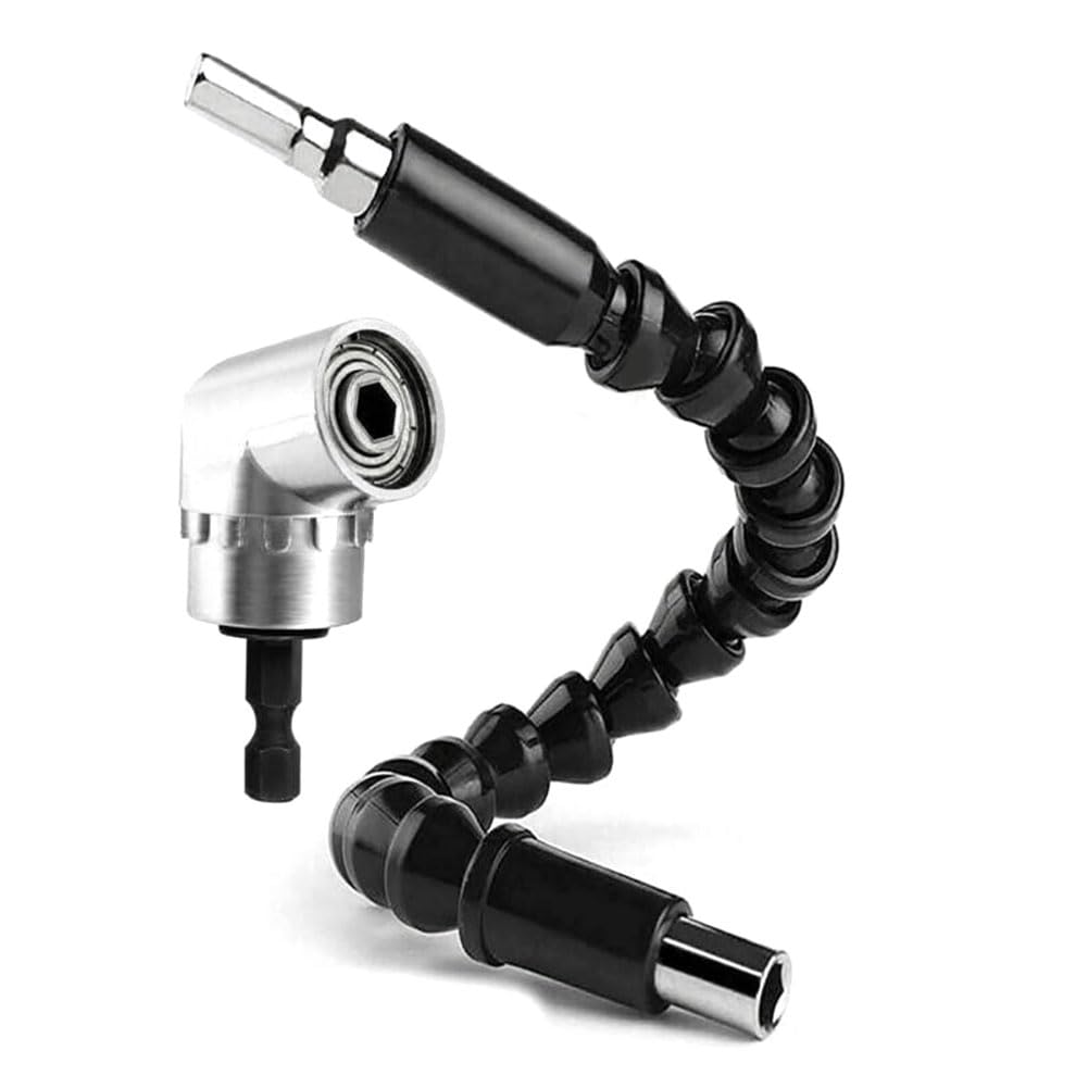 105 Degree Right Angle Drill Adapter Flexible Shaft Extension 105 Degrees 1/4 Inch Extension Hex Drill Bit Easy to Use