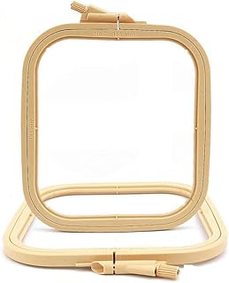 Nurge Plastic Square Embroidery Hoops, Cross Stich Hoop, Punch Needle Hoop (Medium)