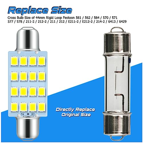 EBAIFUN 41mm Festoon LED Bulb 12V para auto interior 12-pack miniatura 3