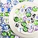 Produktbild HERZWILD Mosaik Kuppel Glas cabochons 200PCS 12MM Gemischte Farbe klee Glaskuppel für Armband Anhänger Halskette Manschettenknöpfe Ringe Schmuckherstellung(B)