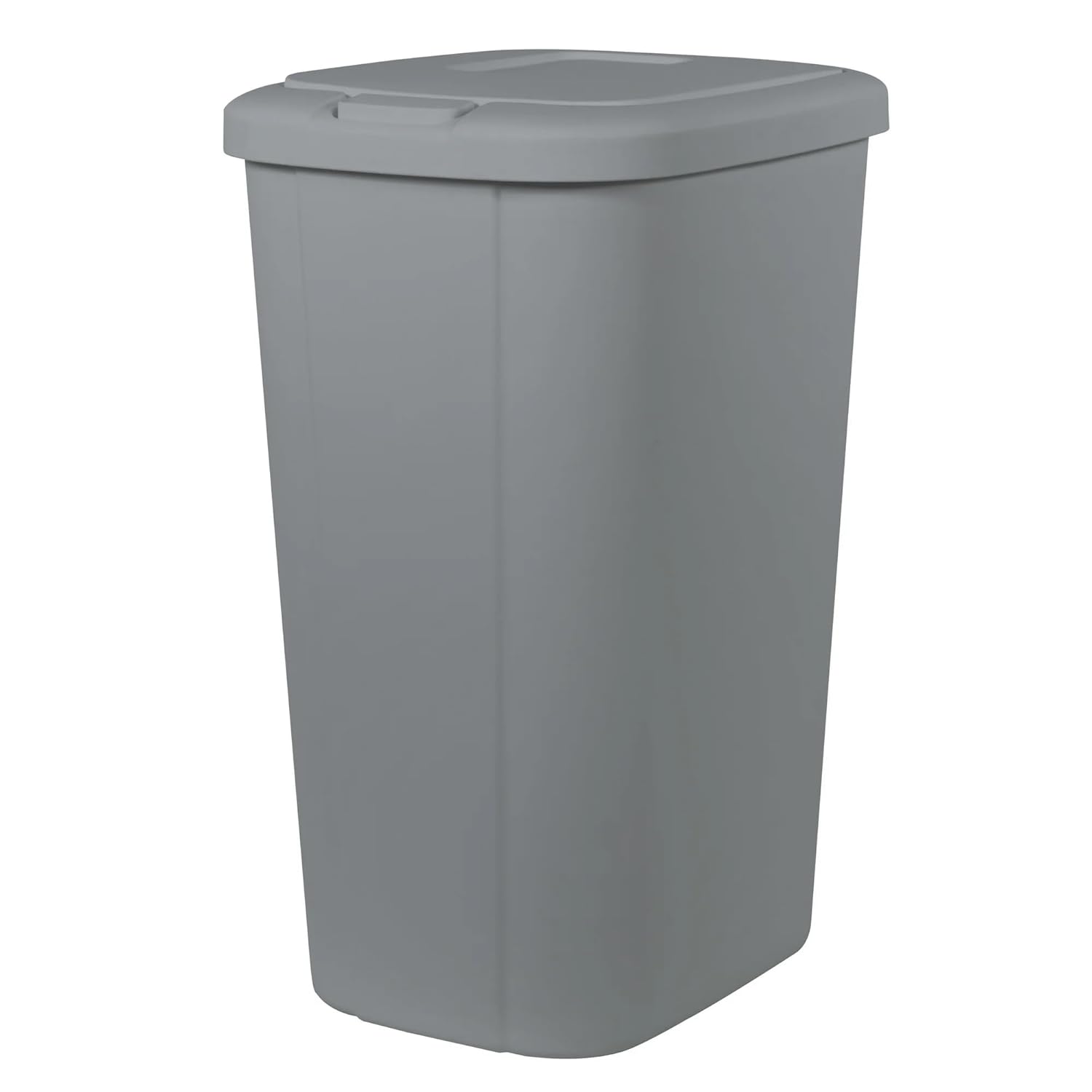 13.3 Gallon Trash Can, Plastic Touch Top Kitchen Trash Can, Grey